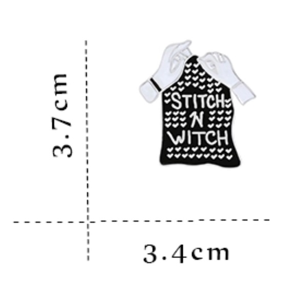 3/$18 NEW Stitch N Witch Enamel Pin Brooch - Picture 2 of 4